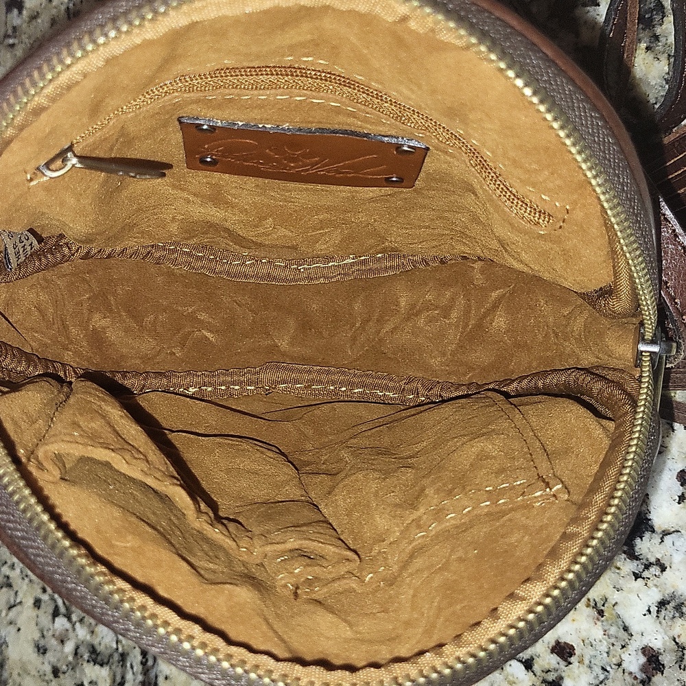 Patricia Nash Round Scafati Crossbody Golden Rustic Forest - Picture 8 of 13